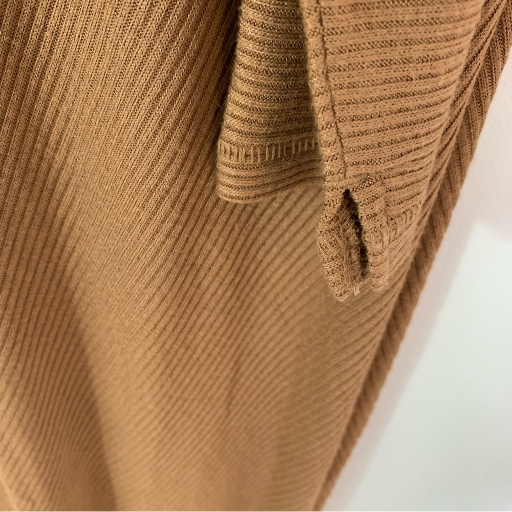 Rag & Bone The Knit Long Sleeve Rib Bias Dress in Camel Size S NWT - Picture 10 of 12